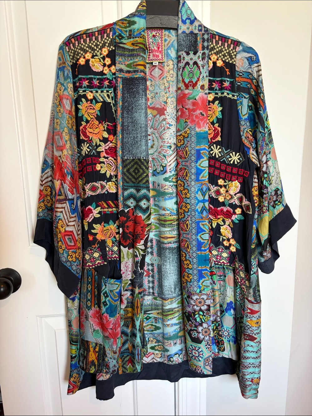 Johnny Was Embroidered Kimono Jacket